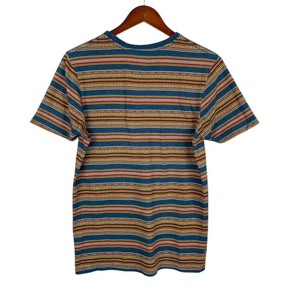 Hippy Tree Vintage Blend T-shirt Short Sleeve Shirt Blue Stripe Pocket Men's S - Picture 5 of 7